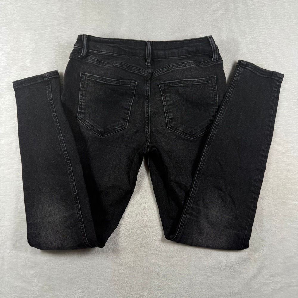 AllSaints Miller Jean W26 Washed Black Skinny Denim Mid Rise W062EB
